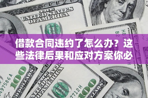济南借款合同违约了怎么办？这些法律后果和应对方案你必须知道