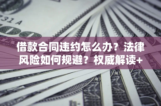 济南借款合同违约怎么办？法律风险如何规避？权威解读+实用指南